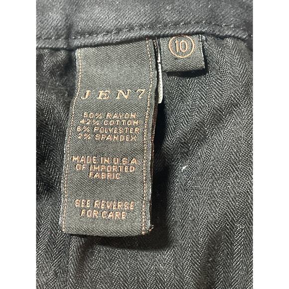 Jen7 7 For All Mankind Black High Waisted Slim Skinny Y2k Denim Jeans Size 10 - Picture 6 of 6